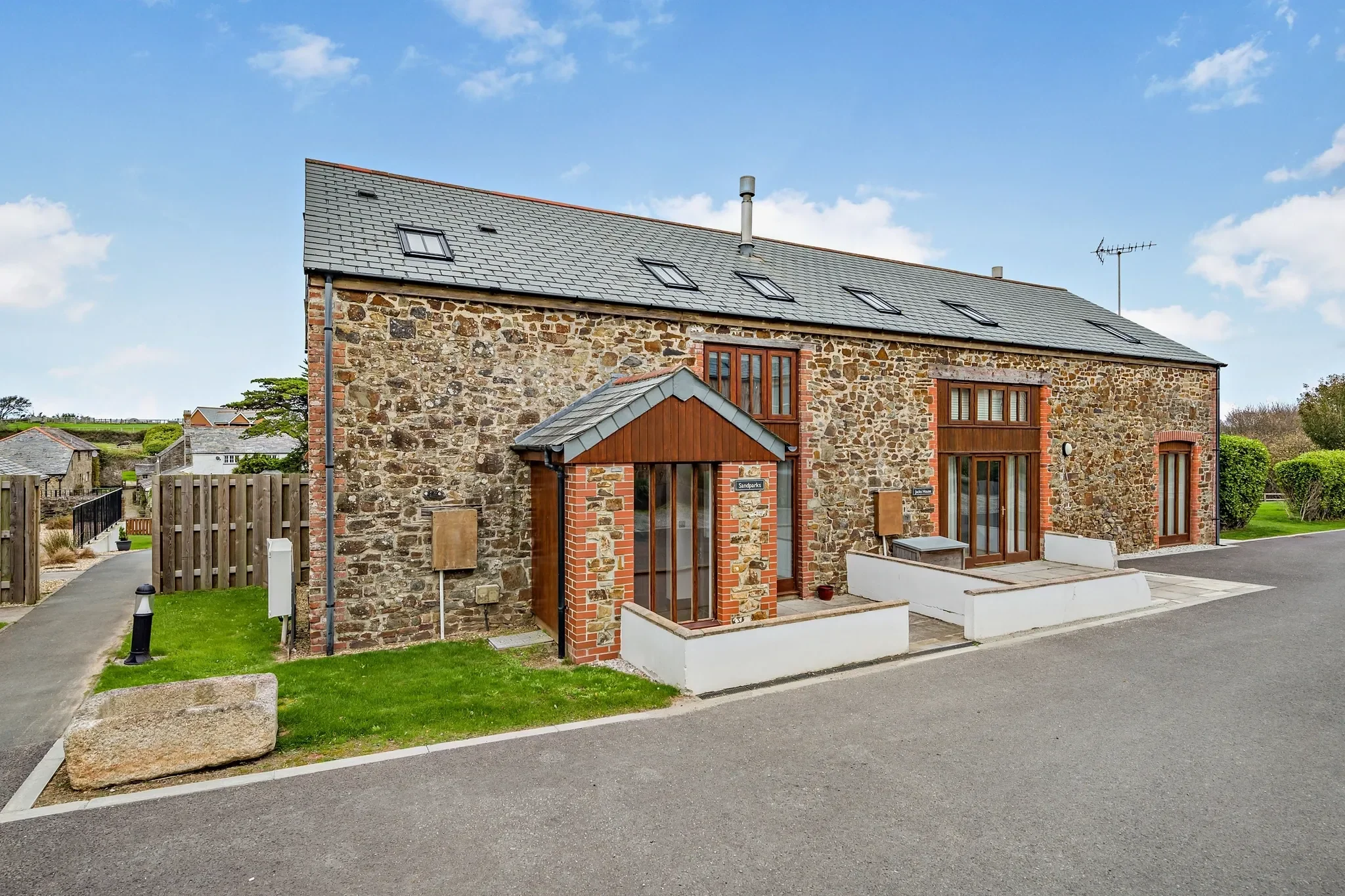 Sand Parks, a semi-detached barn conversion for sale at Whalesborough Farm, Cornwall