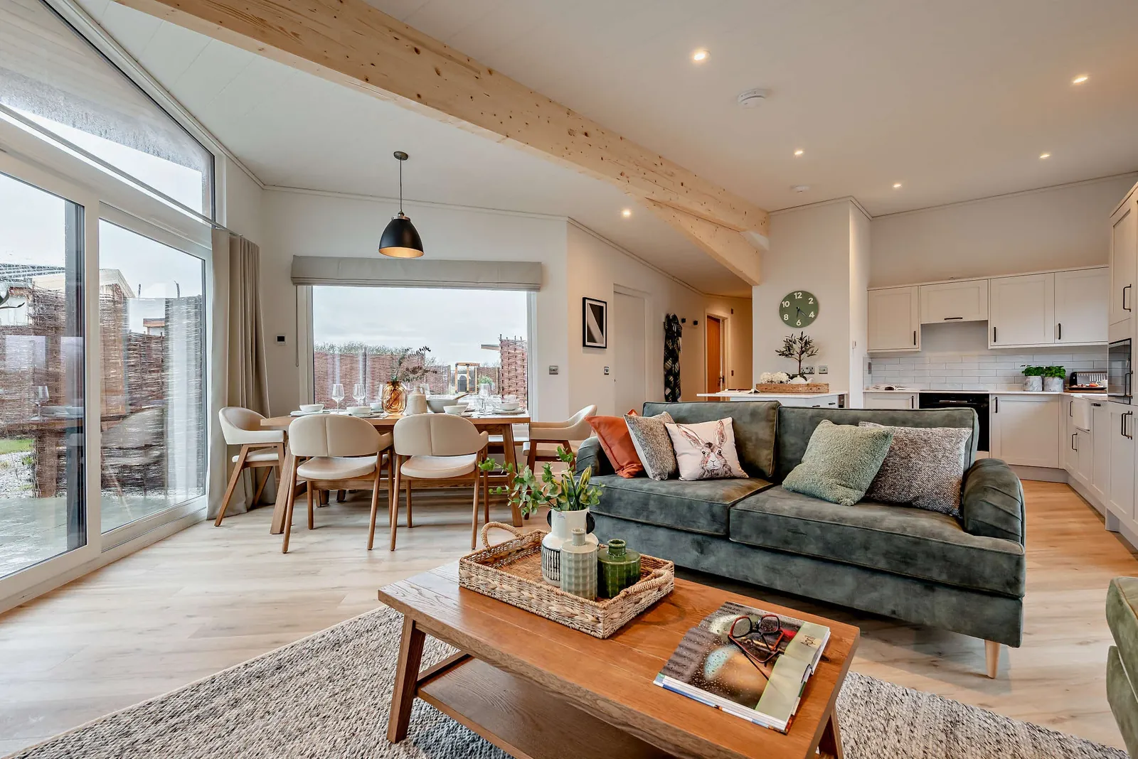 Inside a Trelowen two-bedroom lodge at Whalesborough Farm Resort, Cornwall